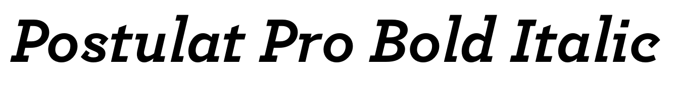 Postulat Pro Bold Italic